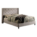  Color_Warm Grey -- Furniture of America Anabelle King Upholstered Platform Bed IMAGE 4