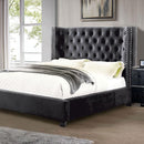  Color_Dark Grey Size_California King -- Furniture of America Cayla King Bed IMAGE 1