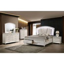  Size_California King -- Furniture of America Maddie Upholstered Panel Bed with Storage IMAGE 2