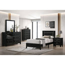  Color_Black Size_Twin -- Furniture of America Magdeburg Panel Bed IMAGE 2