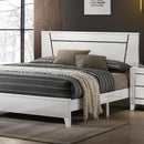  Color_White Size_California King -- Magdeburg FOA7038WH-CK Cal.King Bed IMAGE 1