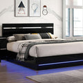  Color_Black/chrome Size_Queen -- Furniture of America Erlach Panel Bed IMAGE 1