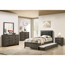  Size_Full -- Furniture of America Roanne Upholstered Panel Bed IMAGE 2