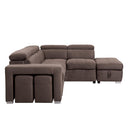  Acme Furniture Acoose LV01025 Sectional Sofa with Sleeper IMAGE 4