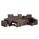  Acme Furniture Acoose LV01025 Sectional Sofa with Sleeper IMAGE 6