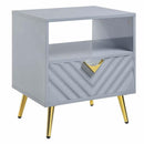 Acme Furniture Gaines LV01136 End Table - Grey IMAGE 1