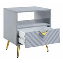  Acme Furniture Gaines LV01136 End Table - Grey IMAGE 2