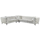  Acme Furniture Atronia LV01160 Sectional Sofa with 4 Pillows IMAGE 3