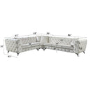  Acme Furniture Atronia LV01160 Sectional Sofa with 4 Pillows IMAGE 8