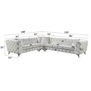  Acme Furniture Atronia LV01160 Sectional Sofa with 4 Pillows IMAGE 9