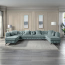  Acme Furniture Zerah LV01161 Sectional Sofa with 7 Pillows IMAGE 1