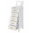  Acme Furniture Myles AC01168 Jewelry Armoire - White & Champagne IMAGE 2