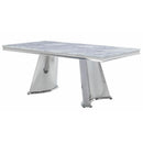 Acme Furniture Destry DN01188 Dining Table with Engineering Stone Top & Pedestal Base IMAGE 1