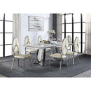  Acme Furniture Destry DN01188 Dining Table with Engineering Stone Top & Pedestal Base IMAGE 5
