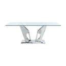  Acme Furniture Azriel DN01191 Dining Table with Pedestal Base IMAGE 2