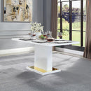  Acme Furniture Gaines DN01258 Dining Table with Pedestal Base IMAGE 1