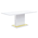  Acme Furniture Gaines DN01258 Dining Table with Pedestal Base IMAGE 2