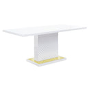 Acme Furniture Gaines Dining Table with Pedestal Base DN01258 IMAGE 2