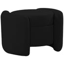 Meridian Horizon Fabric Ottoman 115Black IMAGE 1