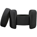  Manufacturer Color_Black -- Meridian Horizon Fabric Storage Ottoman IMAGE 4