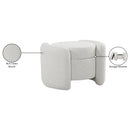  Manufacturer Color_Cream -- Horizon Cream Boucle Fabric Upholstered Ottoman IMAGE 10