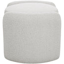  Manufacturer Color_Cream -- Horizon Cream Boucle Fabric Upholstered Ottoman IMAGE 5