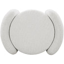  Manufacturer Color_Cream -- Horizon Cream Boucle Fabric Upholstered Ottoman IMAGE 7