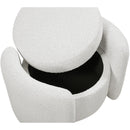  Manufacturer Color_Cream -- Horizon Cream Boucle Fabric Upholstered Ottoman IMAGE 8
