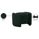  Manufacturer Color_Green -- Horizon Green Boucle Fabric Upholstered Ottoman IMAGE 10