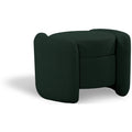  Manufacturer Color_Green -- Horizon Green Boucle Fabric Upholstered Ottoman IMAGE 1