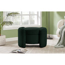  Manufacturer Color_Green -- Horizon Green Boucle Fabric Upholstered Ottoman IMAGE 2