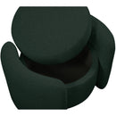  Manufacturer Color_Green -- Horizon Green Boucle Fabric Upholstered Ottoman IMAGE 8