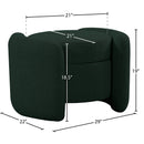  Manufacturer Color_Green -- Horizon Green Boucle Fabric Upholstered Ottoman IMAGE 9