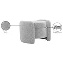  Manufacturer Color_Grey -- Horizon Grey Boucle Fabric Upholstered Ottoman IMAGE 10
