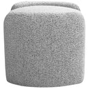  Manufacturer Color_Grey -- Horizon Grey Boucle Fabric Upholstered Ottoman IMAGE 5