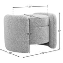  Manufacturer Color_Grey -- Horizon Grey Boucle Fabric Upholstered Ottoman IMAGE 9