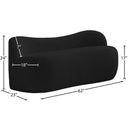  Color_Black -- Meridian Flair Boucle Fabric Upholstered Bench IMAGE 10
