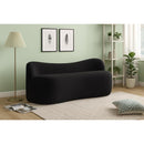  Color_Black -- Meridian Flair Boucle Fabric Upholstered Bench IMAGE 2