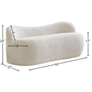  Color_Cream -- Flair Cream Boucle Fabric Upholstered Bench IMAGE 10