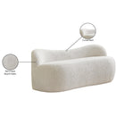 Color_Cream -- Flair Cream Boucle Fabric Upholstered Bench IMAGE 11