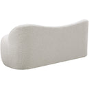  Color_Cream -- Flair Cream Boucle Fabric Upholstered Bench IMAGE 4