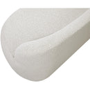 Color_Cream -- Flair Cream Boucle Fabric Upholstered Bench IMAGE 9
