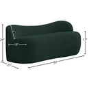 Color_Green -- Flair Green Boucle Fabric Upholstered Bench IMAGE 10