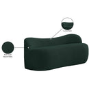  Color_Green -- Flair Green Boucle Fabric Upholstered Bench IMAGE 11