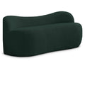  Color_Green -- Flair Green Boucle Fabric Upholstered Bench IMAGE 1
