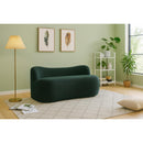  Color_Green -- Flair Green Boucle Fabric Upholstered Bench IMAGE 2