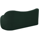  Color_Green -- Flair Green Boucle Fabric Upholstered Bench IMAGE 4