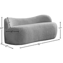  Color_Grey -- Flair Grey Boucle Fabric Upholstered Bench IMAGE 10