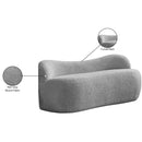  Color_Grey -- Flair Grey Boucle Fabric Upholstered Bench IMAGE 11