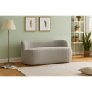  Color_Grey -- Flair Grey Boucle Fabric Upholstered Bench IMAGE 2